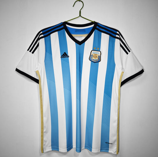 Retro 2014 Argentina Home Kit Soccer Jersey