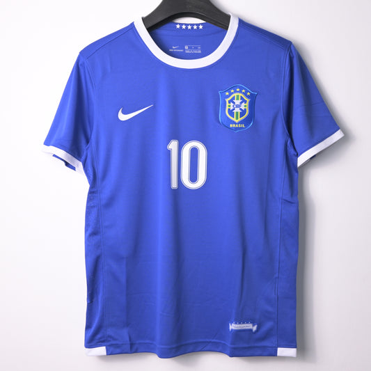 Brazil 2006 Away Kit RONALDINHO #10 Retro Adult