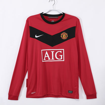 Retro 2010 Man United Home Jersey Long Sleeve