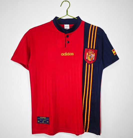 Retro 1996 Spanien Heimtrikot, Erwachsene, S-XXL