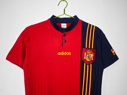 Retro 1996 Spanien Heimtrikot, Erwachsene, S-XXL