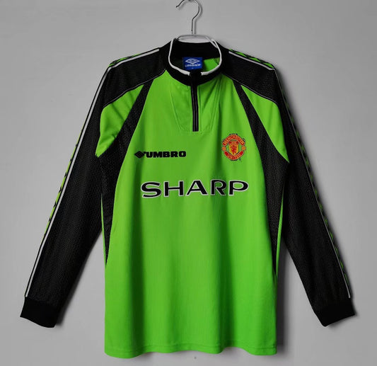 Retro 1998/99 Man United Goalkeeper Green Kit Adult