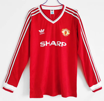 Retro 2007/08 Man United  Home Kit Long Sleeve Adult