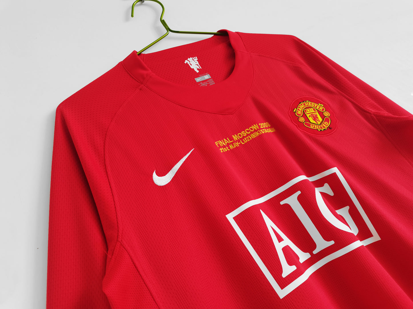 Retro 2007/08 Man United Home Kit Long Sleeve Adult