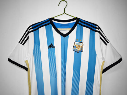 Retro 2014 Argentina Home Kit Soccer Jersey