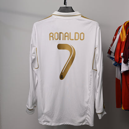 Real Madrid Retro 2011/12 Heimtrikot Langarm RONALDO#7 UCL