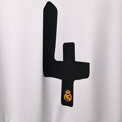 Real Madrid Retro 2013/14 Heimtrikot, langärmlig, SERGIO RAMOS#4 UCL