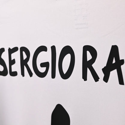 Real Madrid Retro 2013/14 Heimtrikot, langärmlig, SERGIO RAMOS#4 UCL