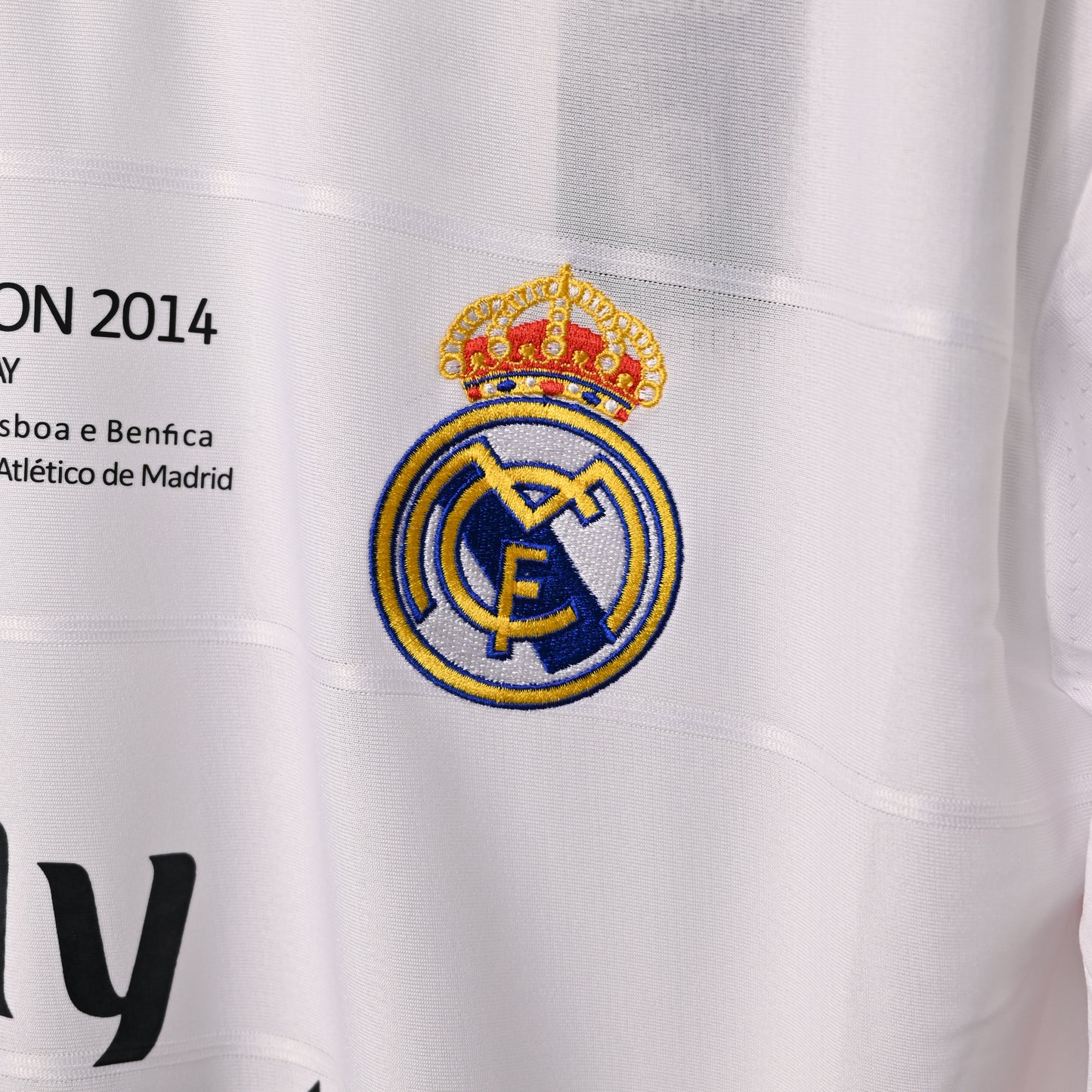 Real Madrid Retro 2013/14 Heimtrikot, langärmlig, SERGIO RAMOS#4 UCL