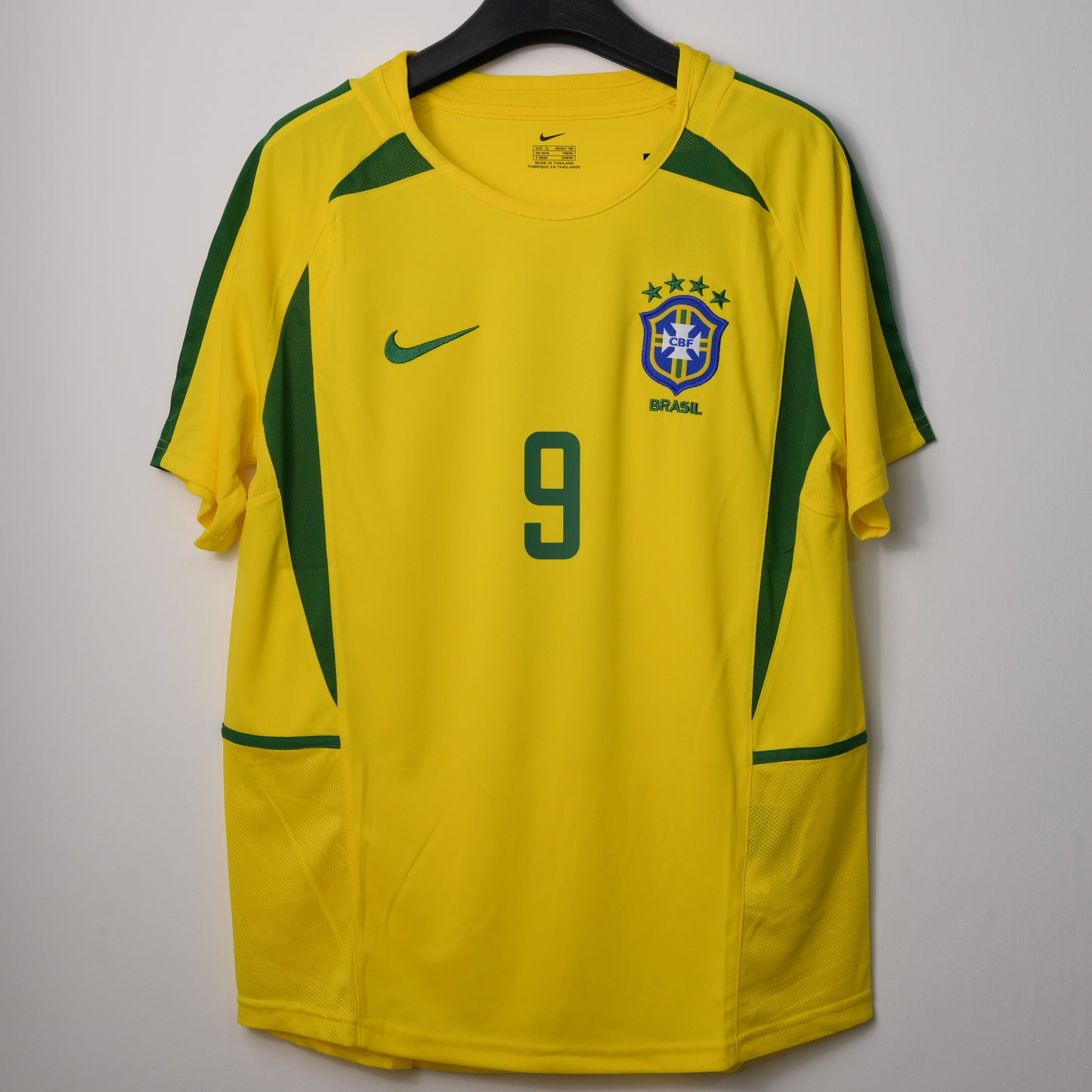 Retro 2002 Brazil Home Jersey RONALDO #9