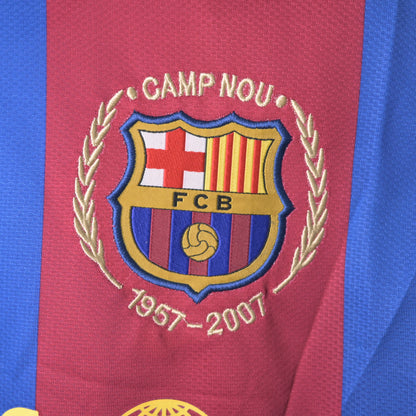Barcelona 2007/08 Home Kit Long Sleeve Retro MESSI #19 LEP