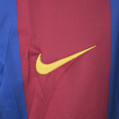 Barcelona 2007/08 Home Kit Long Sleeve Retro MESSI #19 LEP