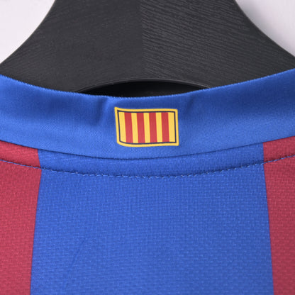 Barcelona 2007/08 Home Kit Long Sleeve Retro MESSI #19 LEP