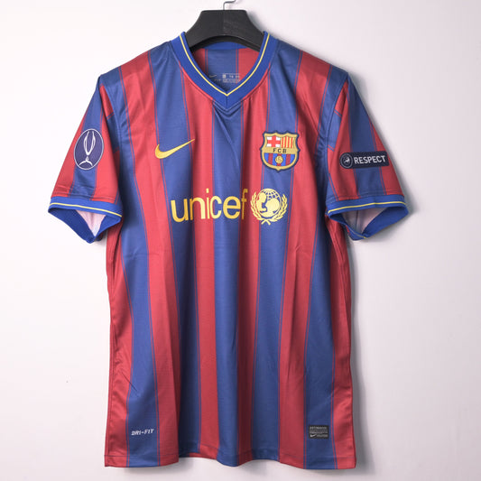 Barcelona 2009/10 Home Kit ETO'O 9 UEFA Patch