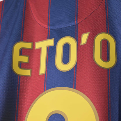 Barcelona 2009/10 Home Kit ETO'O 9 UEFA Patch