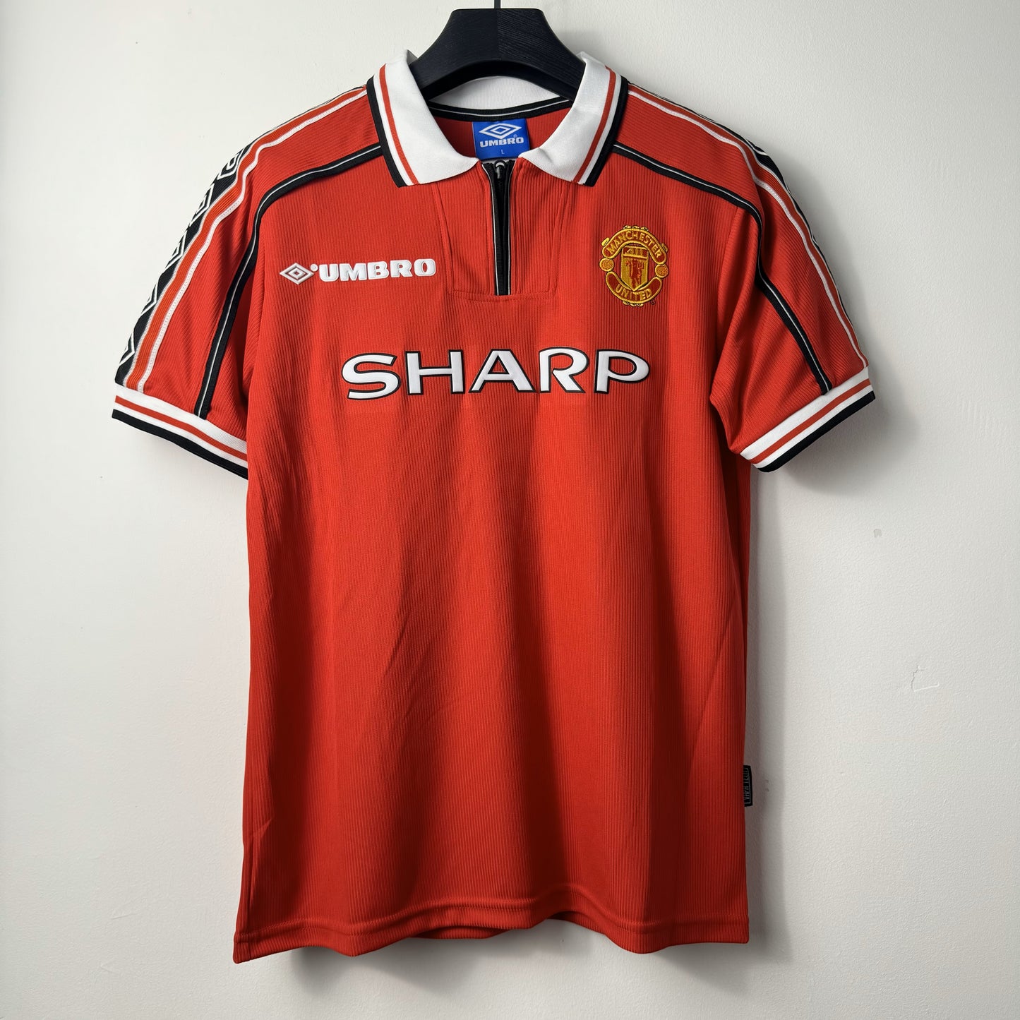 Retro 1998/99 Man United Home Kit 7 BECKHAM